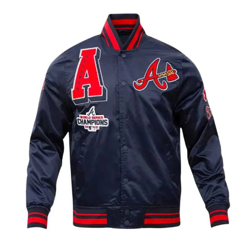 Atlanta Braves Mashup Classic Rib Satin Jacket