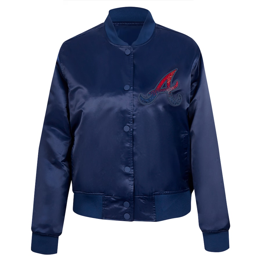 Atlanta Braves Blue Satin Jacket – Back View