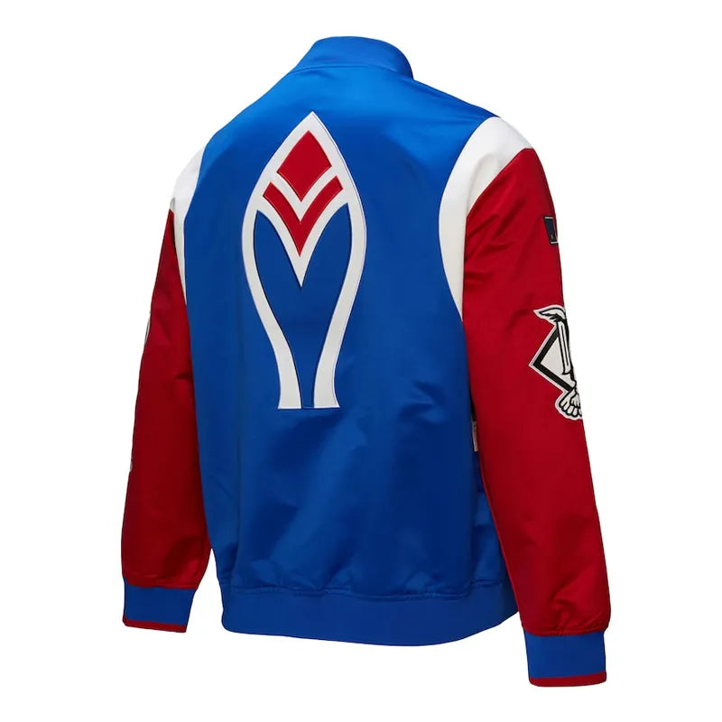 Atlanta Braves Blue Satin Jacket – Side View