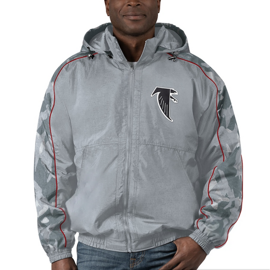 Atlanta Falcons Gray Sports Jacket – Front View