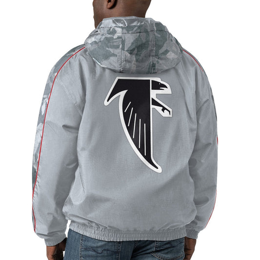 Atlanta Falcons Gray Sports Jacket – Back View