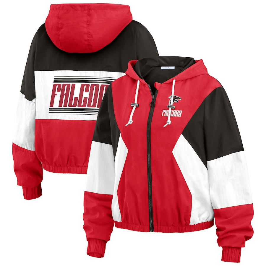 Atlanta Falcons Red Windbreaker Jacket – Front View