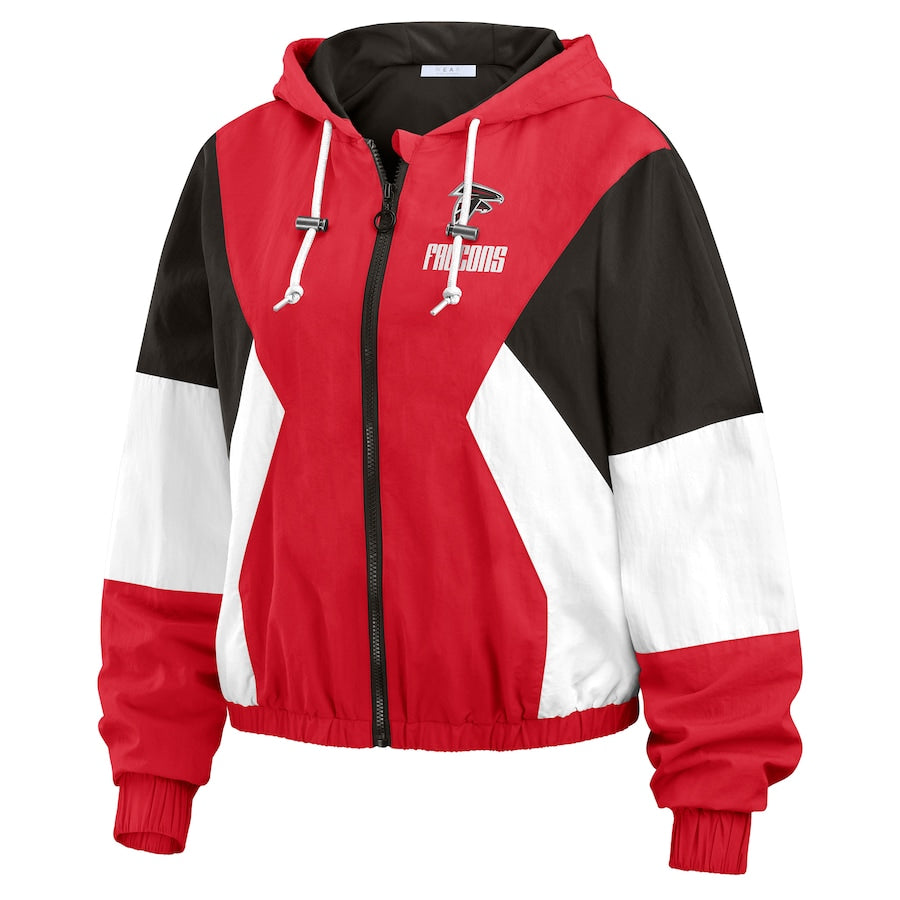 Atlanta Falcons Red Windbreaker Jacket – Back View