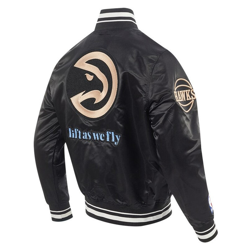 Atlanta Hawks Black Satin Jacket – Styled Look