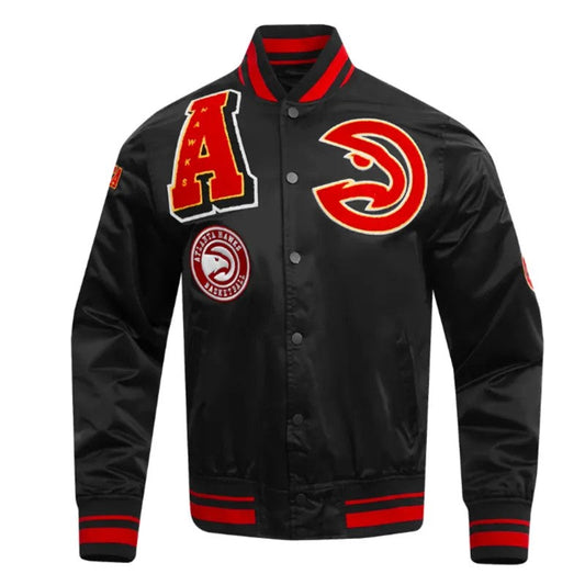 Atlanta Hawks Satin Jacket – Front View