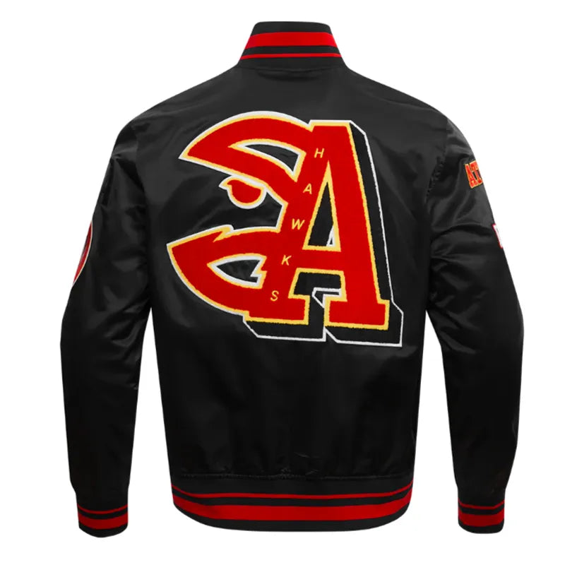 Atlanta Hawks Satin Jacket – Back View