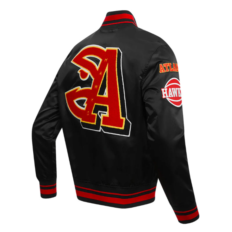 Atlanta Hawks Satin Jacket – Side View
