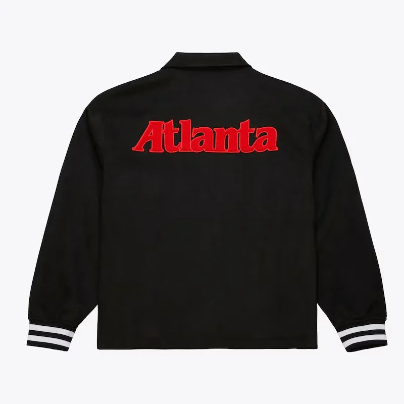 Atlanta Hawks Black Varsity Jacket – Back View