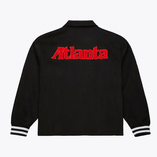 Atlanta Hawks Black Varsity Jacket – Back View