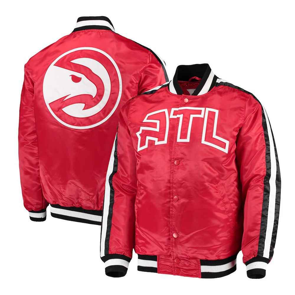 Atlanta Hawks The Offensive Red Varsity Satin Jacket
