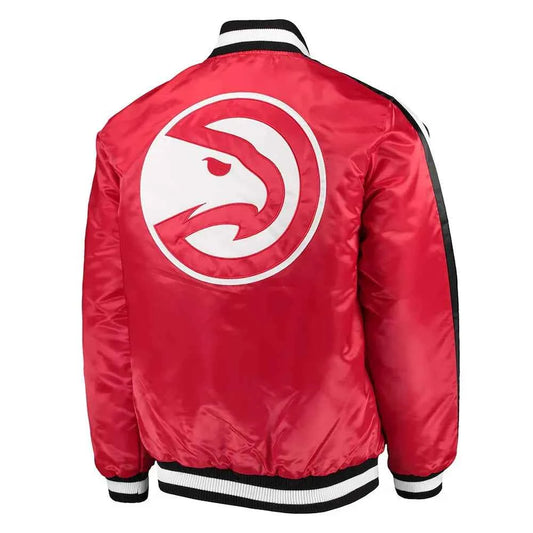 Atlanta Hawks The Offensive Red Varsity Satin Jacket