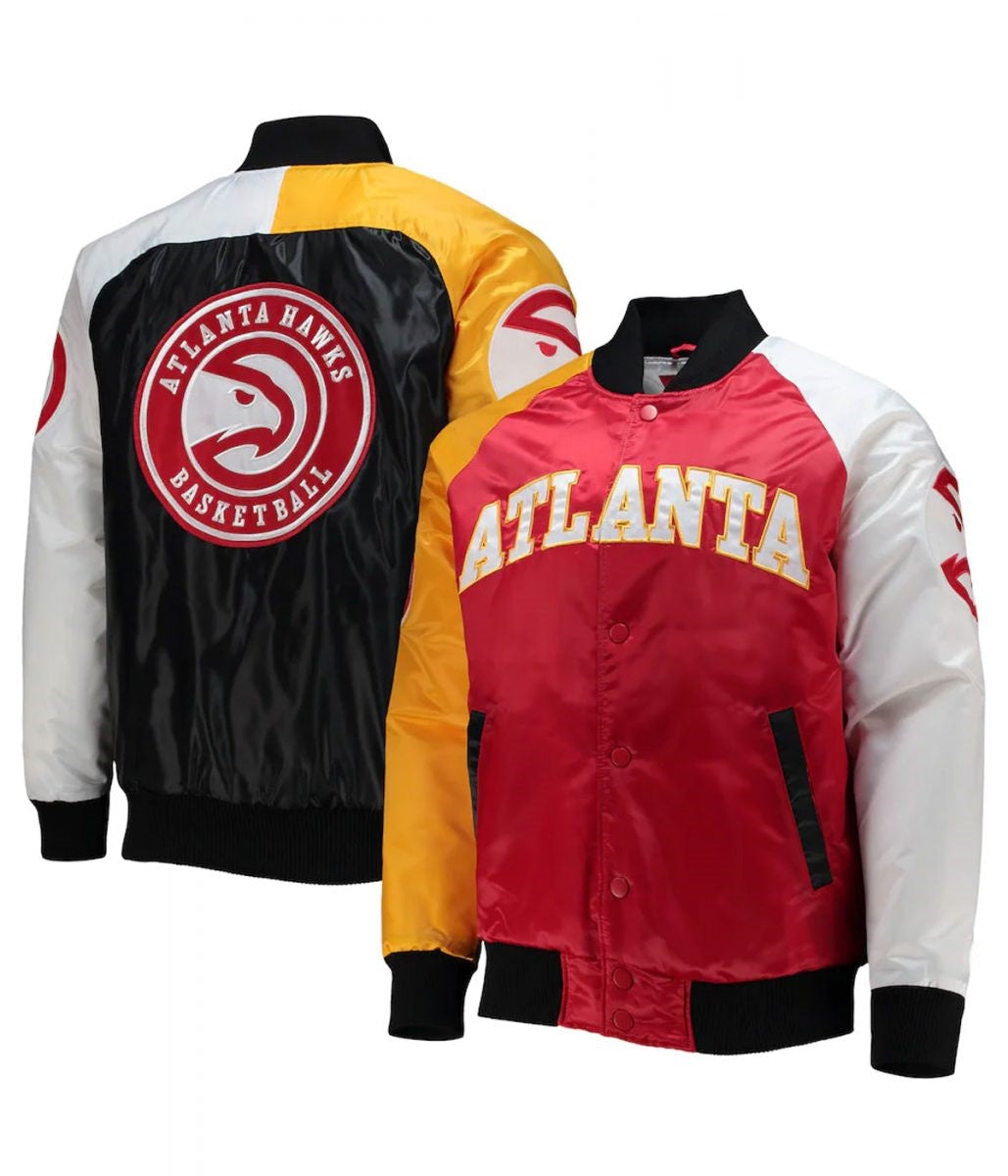 Atlanta Hawks Satin Jacket – Front View