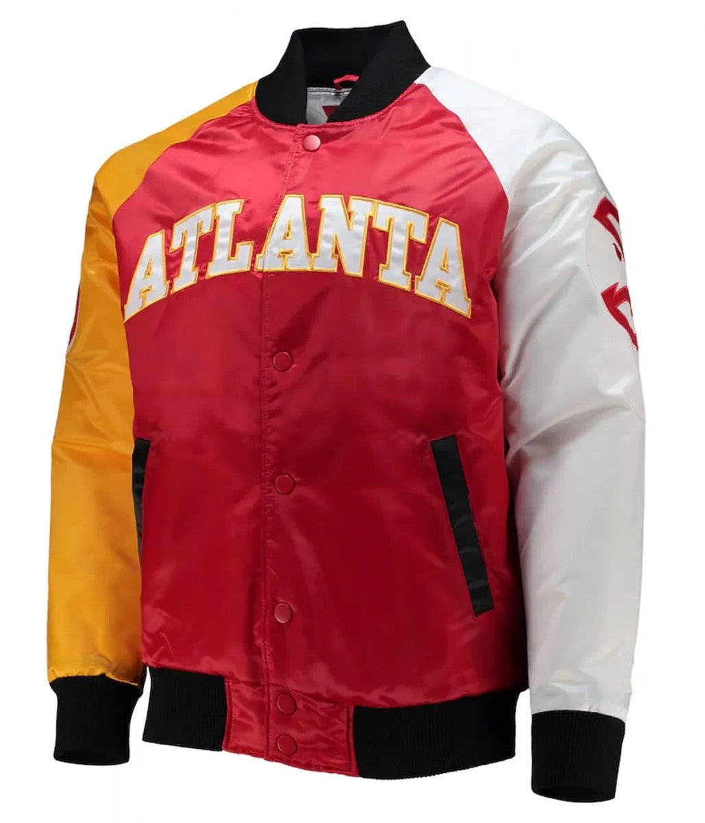 Atlanta Hawks Satin Jacket – Side View