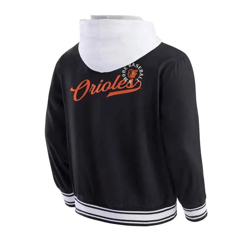 Baltimore Orioles Black Cotton Hooded Jacket