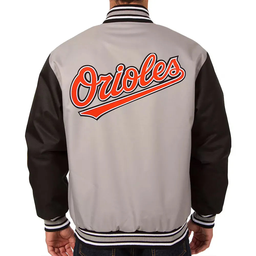 Baltimore Orioles Black Varsity Jacket – Back View