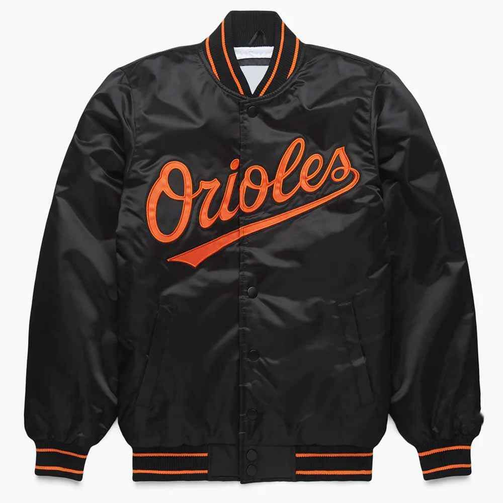 Baltimore Orioles Classic Black Satin Jacket