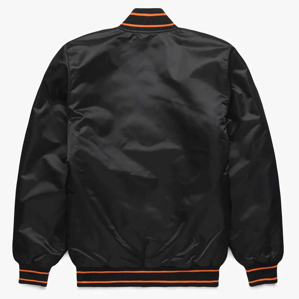 Baltimore Orioles Black Satin Jacket – Back View