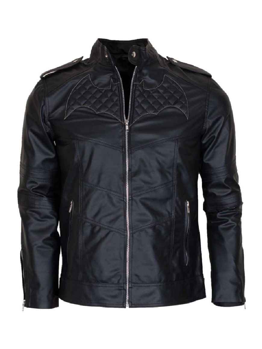 Batman Beyond Classy Black Leather Jacket (Replica - Inspired Design)