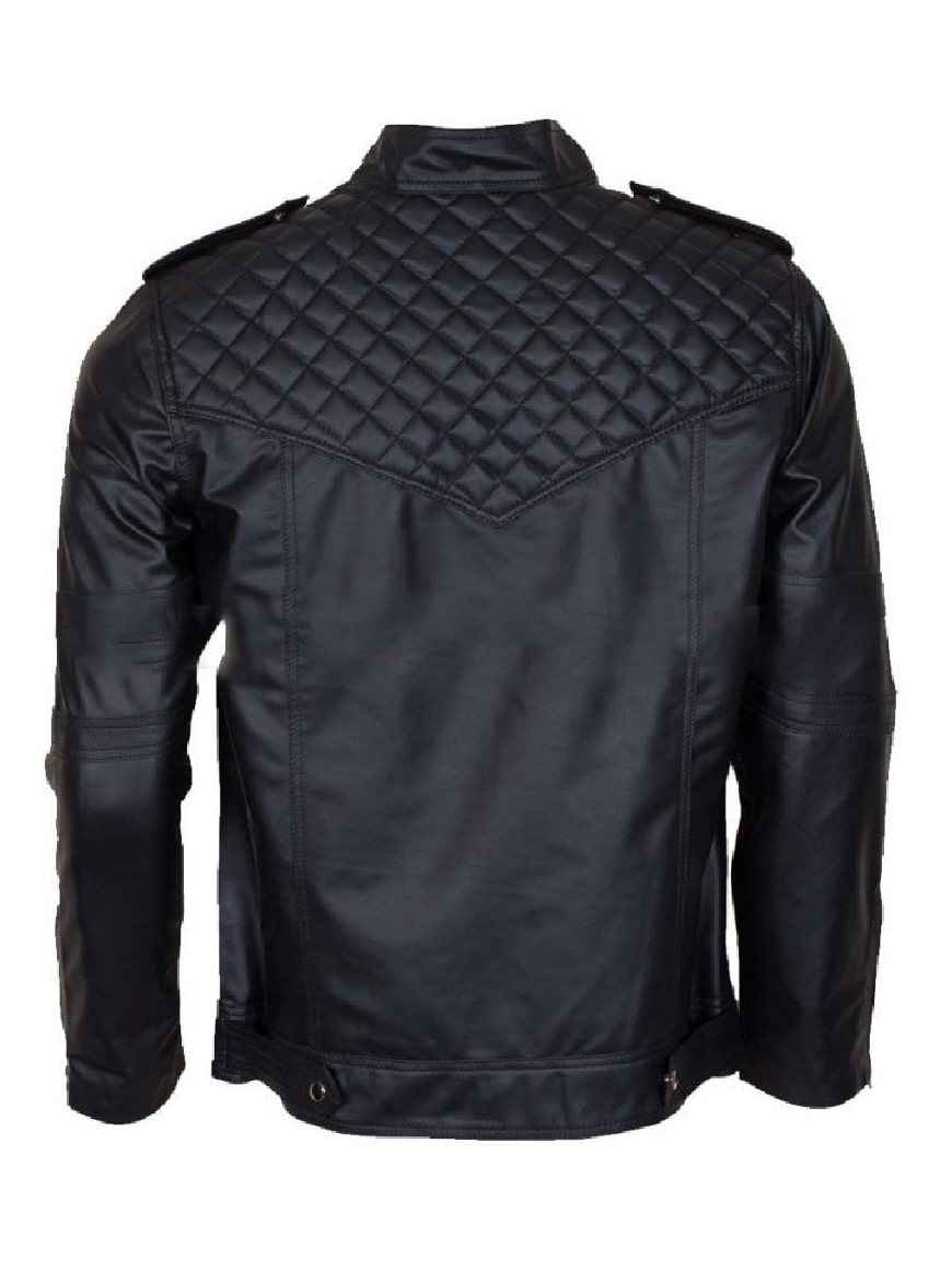 Batman Beyond Classy Black Leather Jacket (Replica - Inspired Design)