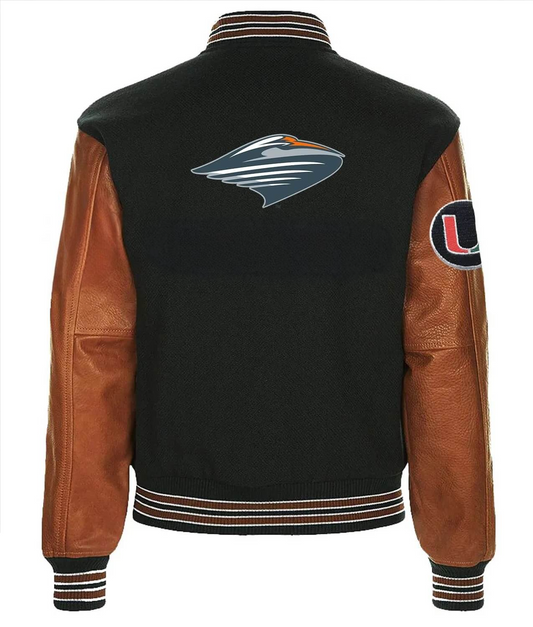 Black Black Varsity Jacket – Back View