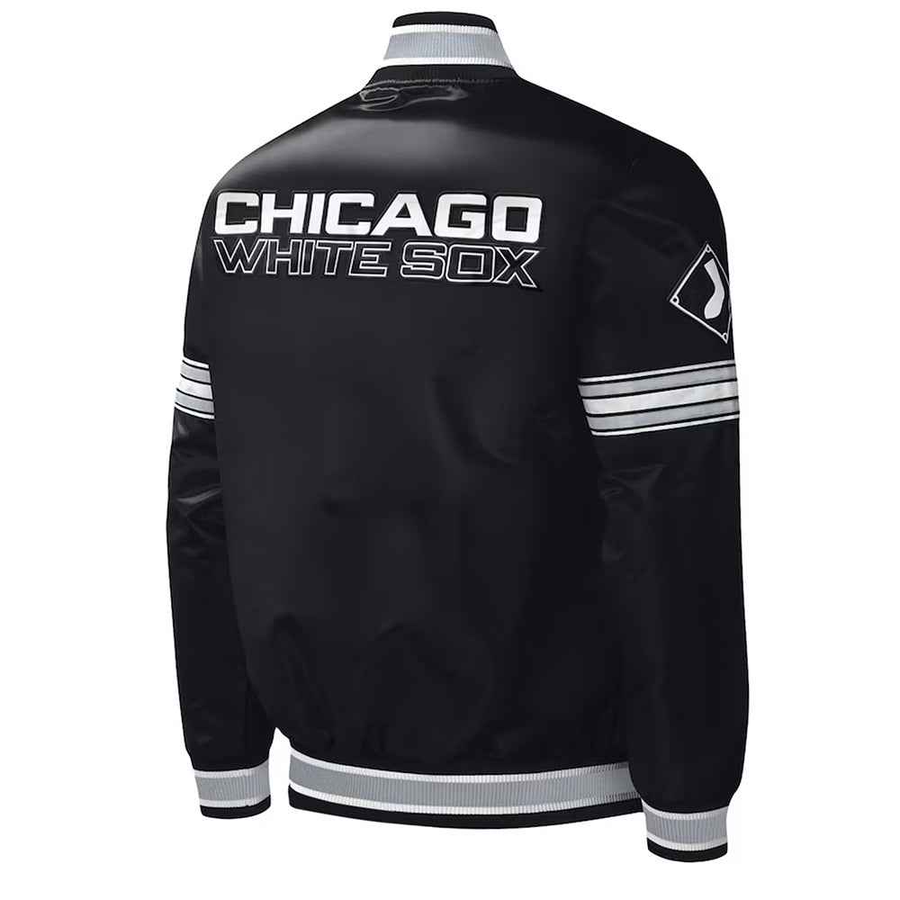 Black Chicago White Sox Midfield Satin Jacket