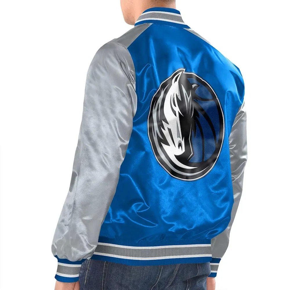 Dallas Mavericks Blue Varsity Jacket – Back View