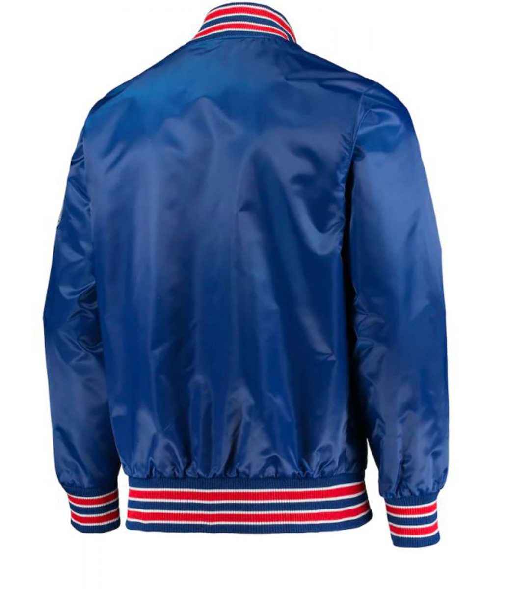 Bomber Philadelphia 76ers Satin Blue Jacket