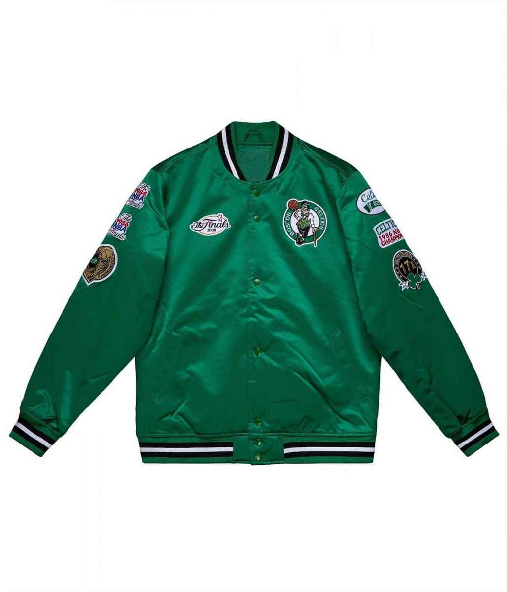 Boston Celtics Champ City Bomber Green Jacket