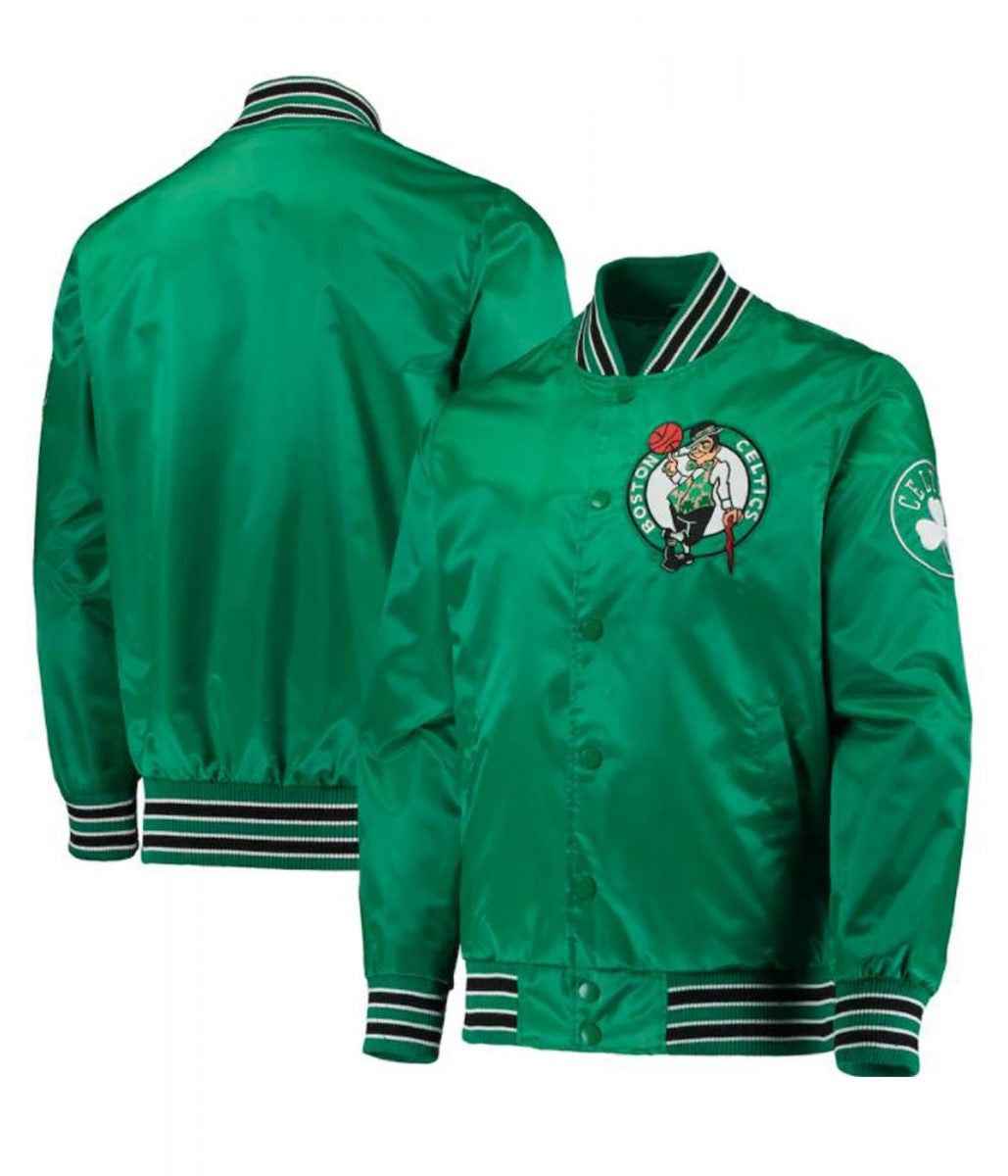 Boston Celtics Satin Kelly Green Jacket