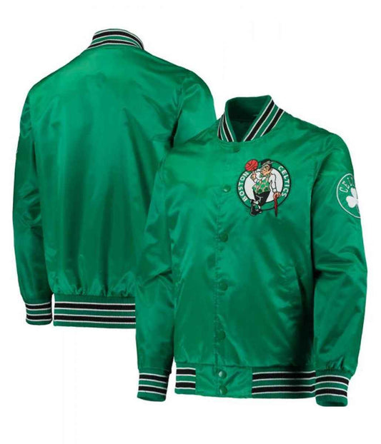 Boston Celtics Satin Kelly Green Jacket