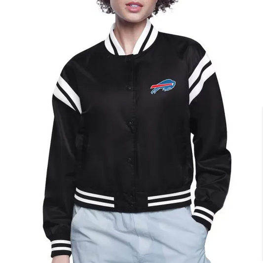 Buffalo Bills Black Varsity Jacket – Front View