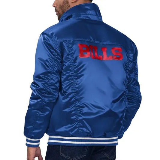 Buffalo Bills Blue Trucker Jacket – Back View