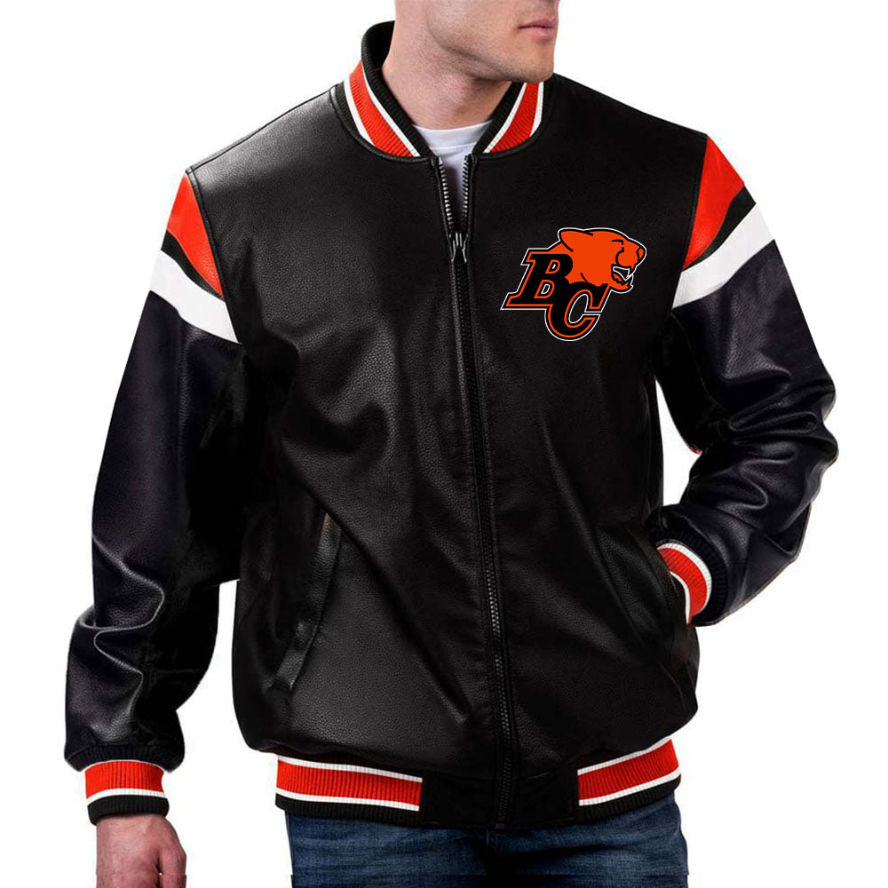 Black Black Varsity Jacket – Front View