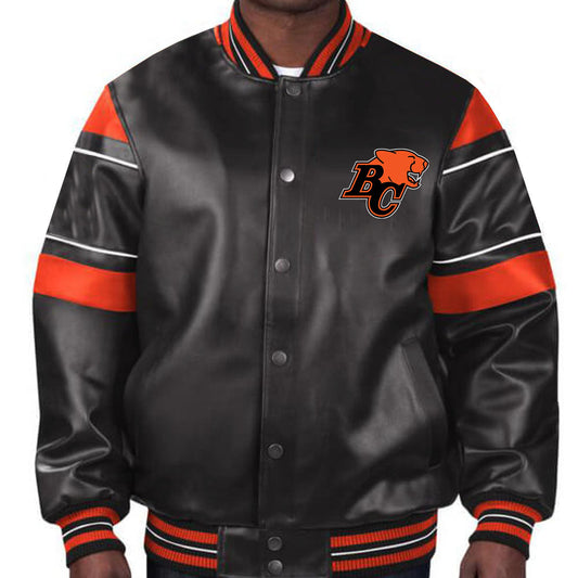 Black Black Varsity Jacket – Back View