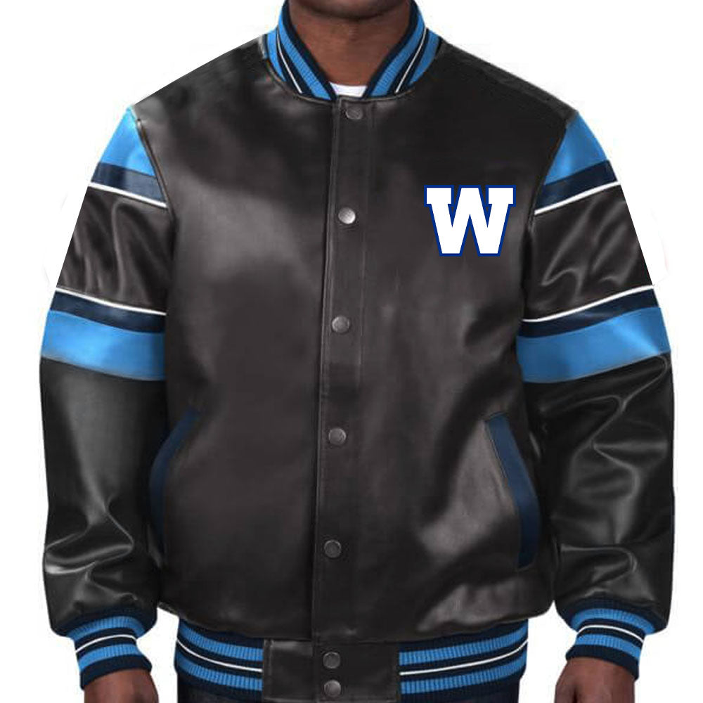 Blue Blue Varsity Jacket – Front View