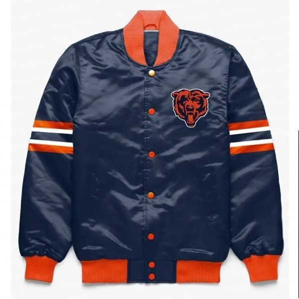 Chicago Bears Navy Blue Sports Jacket – Front View