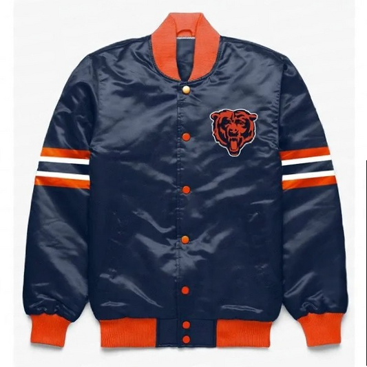Chicago Bears Navy Blue Sports Jacket – Front View