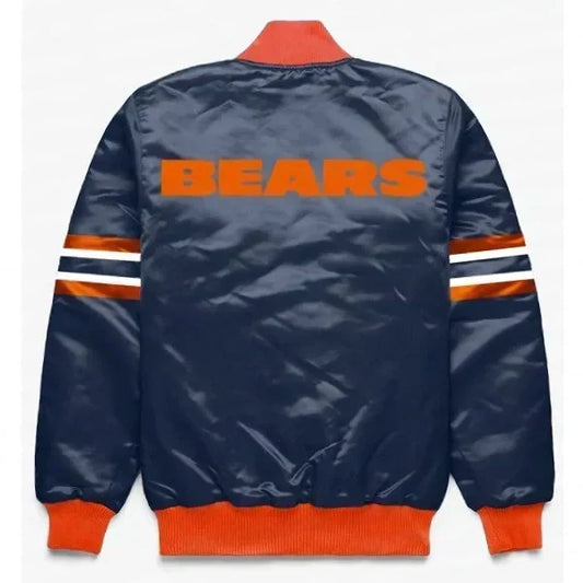 Chicago Bears Navy Blue Sports Jacket – Back View