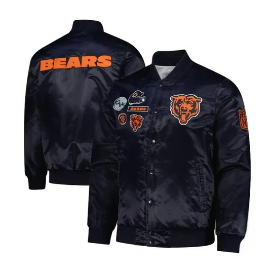 Chicago Bears Blue Varsity Jacket – Front View
