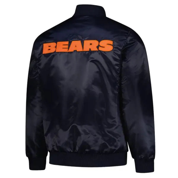 Chicago Bears Blue Varsity Jacket – Side View