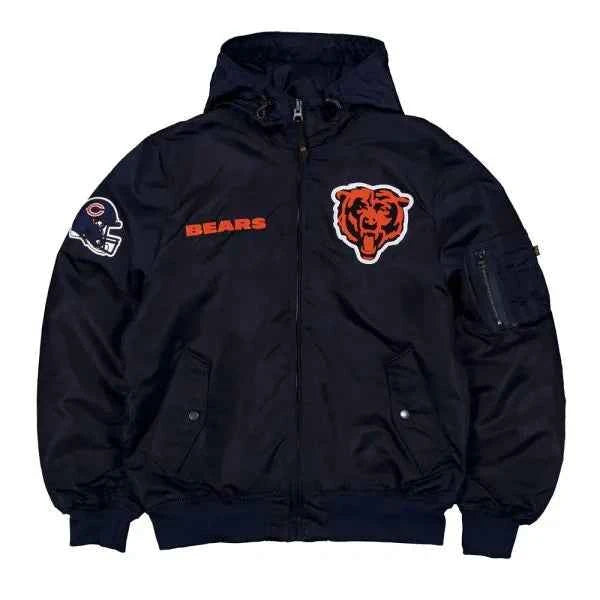 Chicago Bears Historic Hooded Bomber Jacket