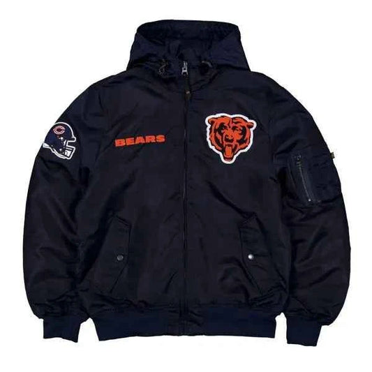 Chicago Bears Historic Hooded Bomber Jacket