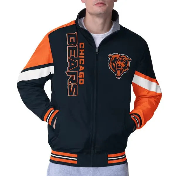 Chicago Bears Blue Sports Jacket – Front View