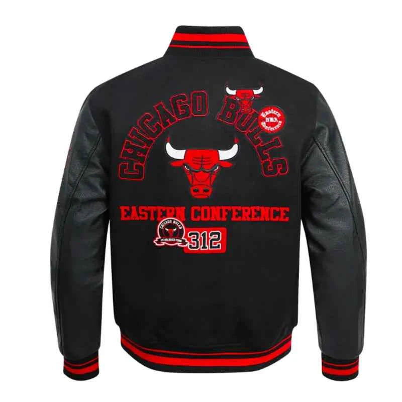 Chicago Bulls Area Code Classic Rib Varsity Jacket