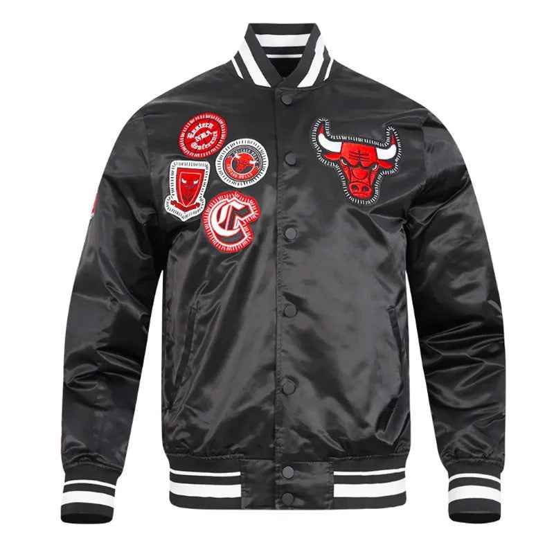 Chicago Bulls Diy Pick Stitch Classic Rib Satin Jacket