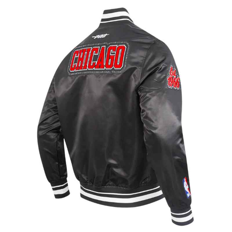 Chicago Bulls Diy Pick Stitch Classic Rib Satin Jacket