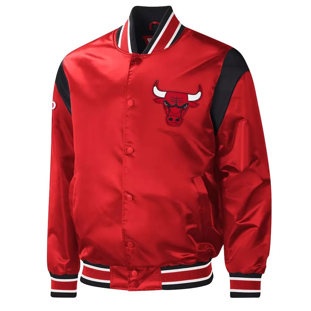 Chicago Bulls Red Varsity Jacket – Back View
