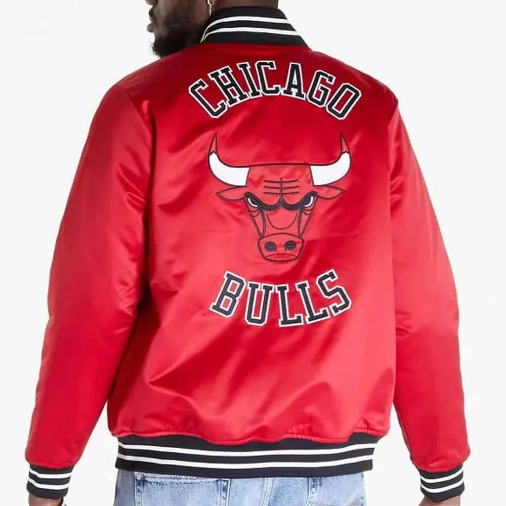 Chicago Bulls Heavyweight Red Satin Jacket