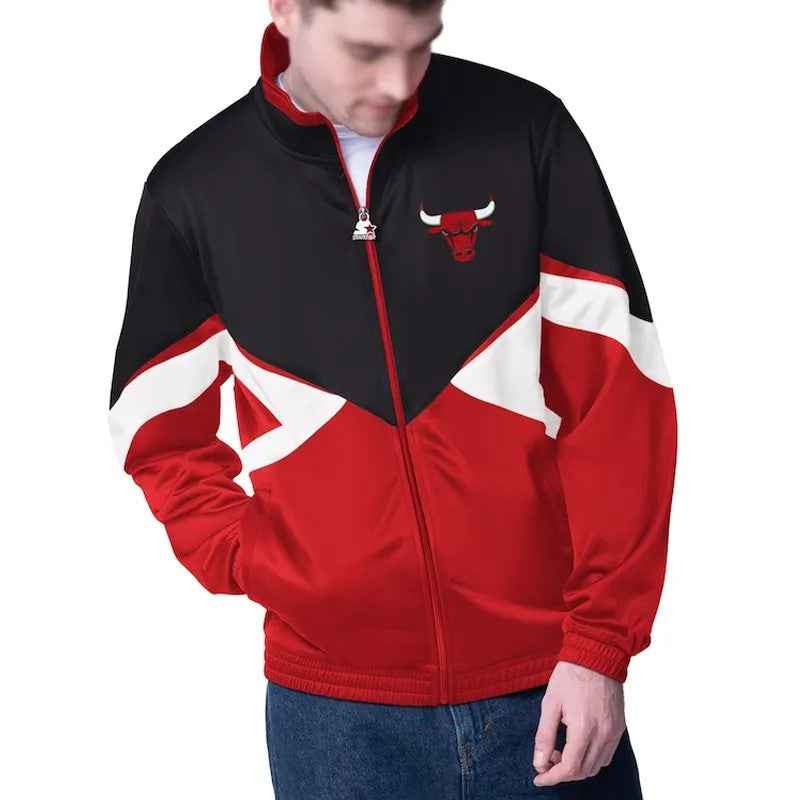 Chicago Bulls Rush Applique Full-Zip Track Jacket