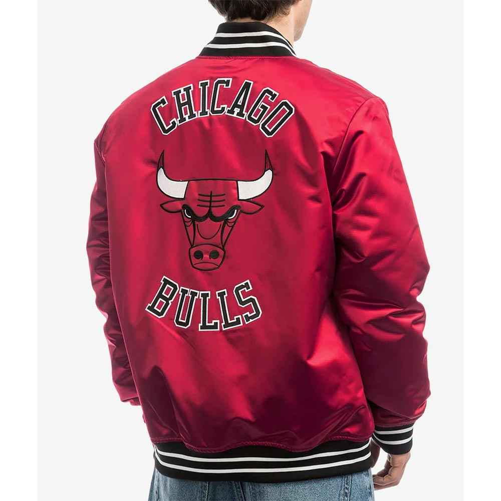 Chicago Bulls Scarlet Heavyweight Satin Jacket